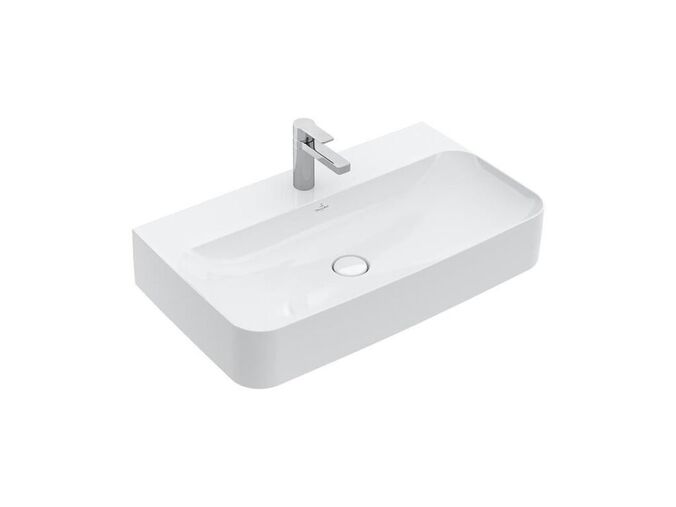 Villeroy & Boch Finion Umyvadlo se skrytým přepadem, 800x470 mm, s CeramicPlus, alpská bílá