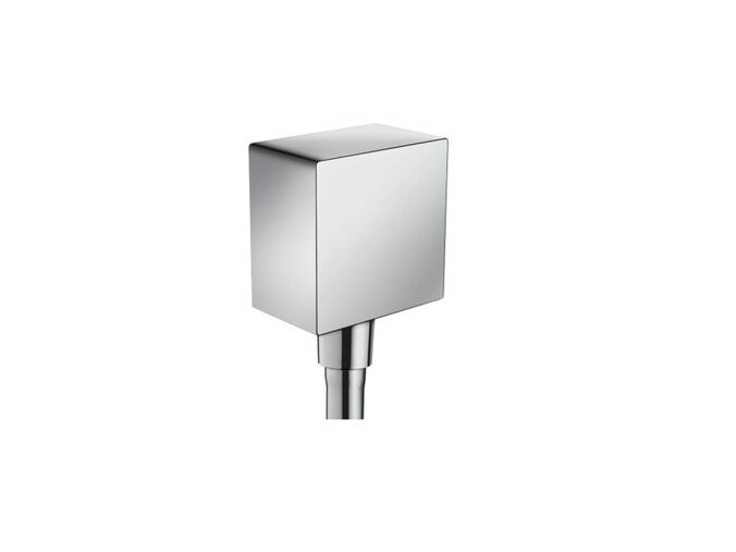 Hansgrohe Fixfit Přípojka hadice Square se zpětným ventilem, chrom