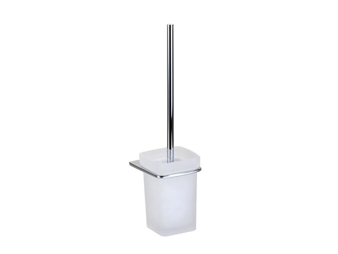 Kielle Vega WC štětka nástěnná s držákem, matné sklo/chrom