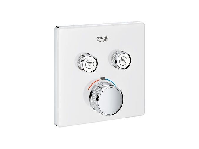 Grohe Grohtherm SmartControl Termostatická vanová baterie pod omítku se 2 ventily, měsíční bílá