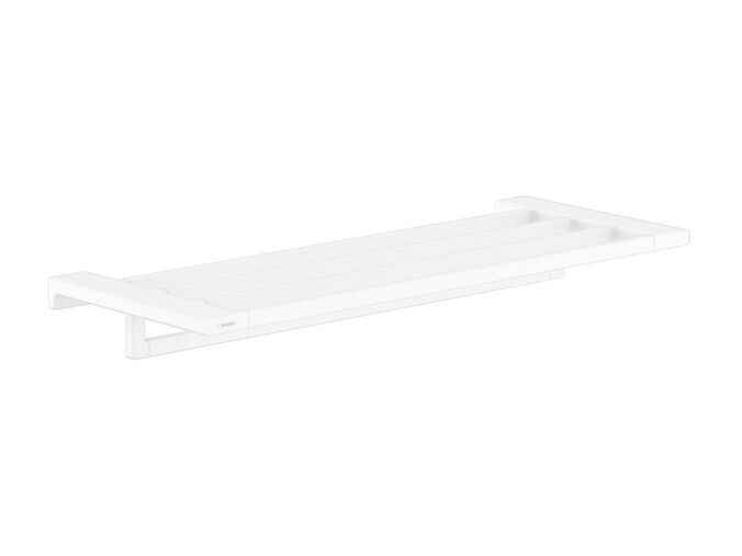 Hansgrohe AddStoris Polička s držákem ručníků, délka 650 mm, matná bílá