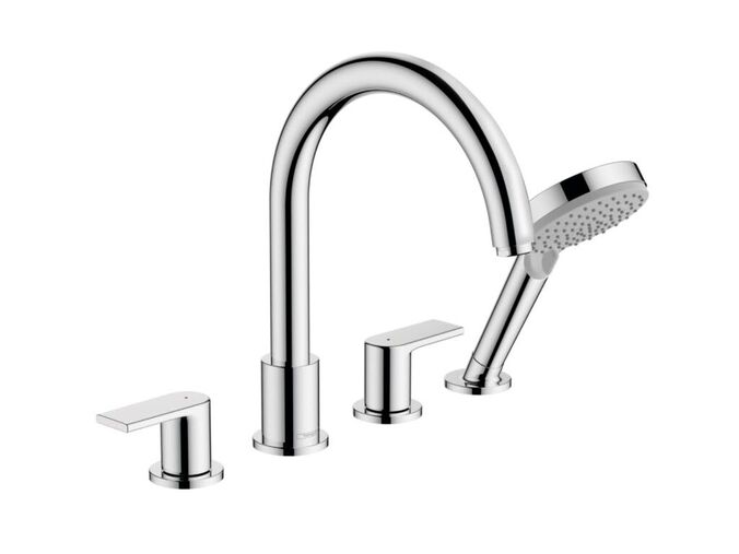 Hansgrohe Vernis Shape Baterie na okraj vany, 4-otvorová instalace, chrom