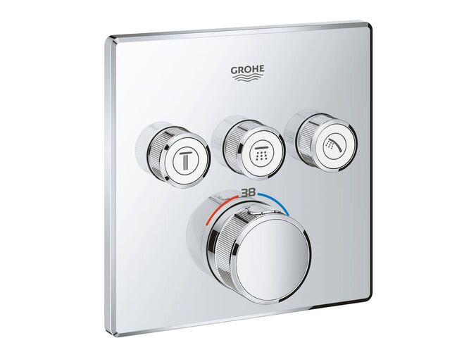Grohe Grohtherm SmartControl Termostatická baterie pod omítku, 3 ventily, chrom