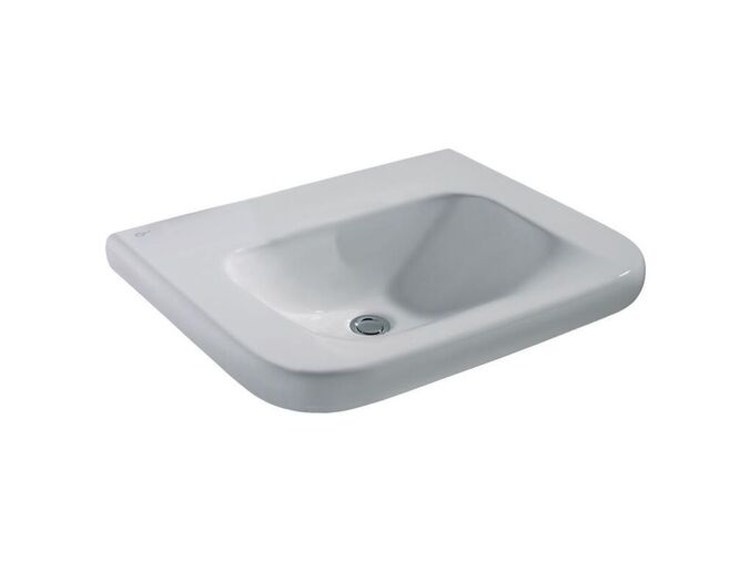 Ideal Standard Contour 21 Umyvadlo bezbariérové 650x560 mm, bez otvoru pro baterii, bez přepadu, bílá