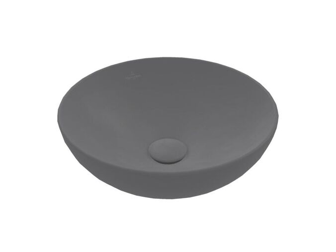 Villeroy & Boch Loop&Friends Umyvadlo na desku, průměr 420 mm, bez přepadu, CeramicPlus, Graphite