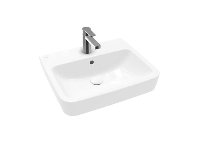 Villeroy & Boch O.novo Umyvadlo na desku, 550x460 mm, s přepadem, otvor pro baterii, alpská bílá
