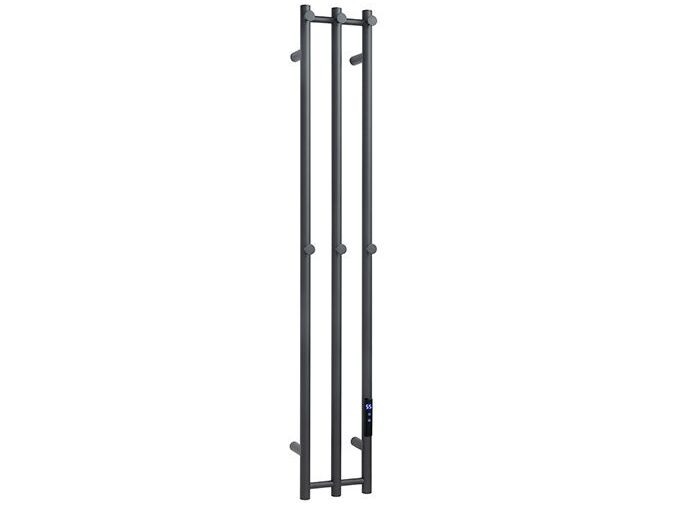 Bemeta Otopná tělesa Elektrický sušák ručníků 1180 mm, tyč, 91W, nerez, černá