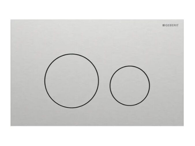 Geberit Sigma40 Round ovládací tlačítko, pro 2 množství splachování, nerezová ocel kartáčovaná, easy-to-clean