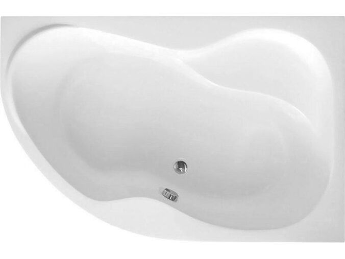 Aqualine CIDLINA 160 vana 160x105x45cm bez nožiček, pravá, bílá