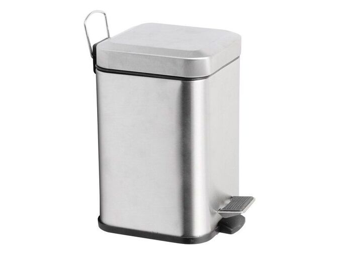 Aqualine SIMPLE LINE odpadkový koš hranatý 6l, nerez lesk