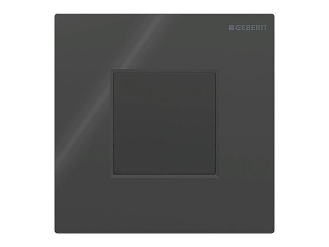 Geberit Typ 01 Square ovládání splachování pisoáru s elektronickým spuštěním splachování, napájení ze sítě, černá