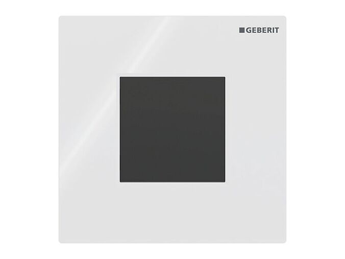 Geberit Typ 01 Square ovládání splachování pisoáru s elektronickým spuštěním splachování, napájení ze sítě, alpská bílá