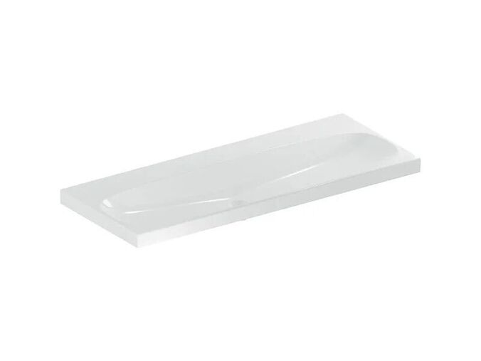 Geberit Acanto umyvadlo 120x48 cm, bez otvoru pro baterii, bez přepadu, bílá