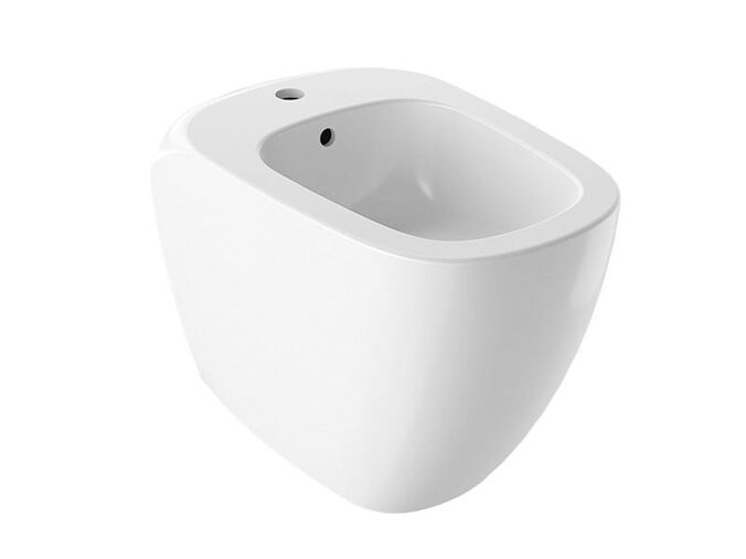 Geberit Citterio bidet stojící, vzadu rovný ke stěně 56 cm, s přepadem, KeraTect, bílá