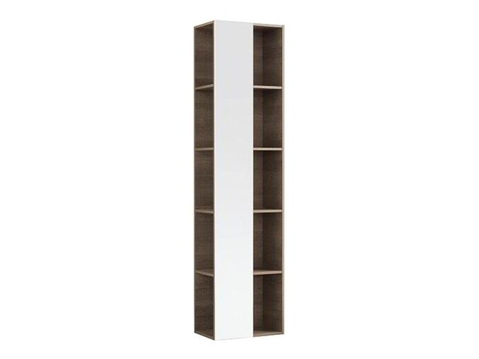 Geberit Citterio polička se zrcadlem 40x25x160 cm, melamin struktura dřeva, šedohnědý dub