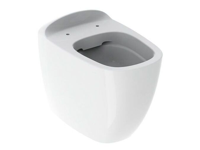 Geberit Citterio stojící WC s hlubokým splachováním, vzadu rovné ke stěně, uzavřený tvar, Rimfree, 56 cm, KeraTect, bílá