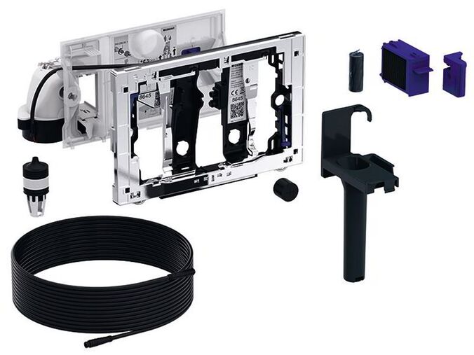 Geberit DuoFresh jednotka odsávání zápachu s automatickým spouštěním a dávkovačem pro tyčinku DuoFresh, pro Sigma splachovací nádržku pod omítku 12 cm, antracitová šedá RAL 7016