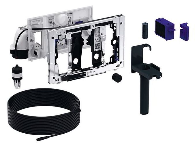Geberit DuoFresh modul s manuálním spouštěním a dávkovačem pro tyčinku DuoFresh, pro Sigma splachovací nádržku pod omítku 12 cm, antracitová šedá RAL 7016