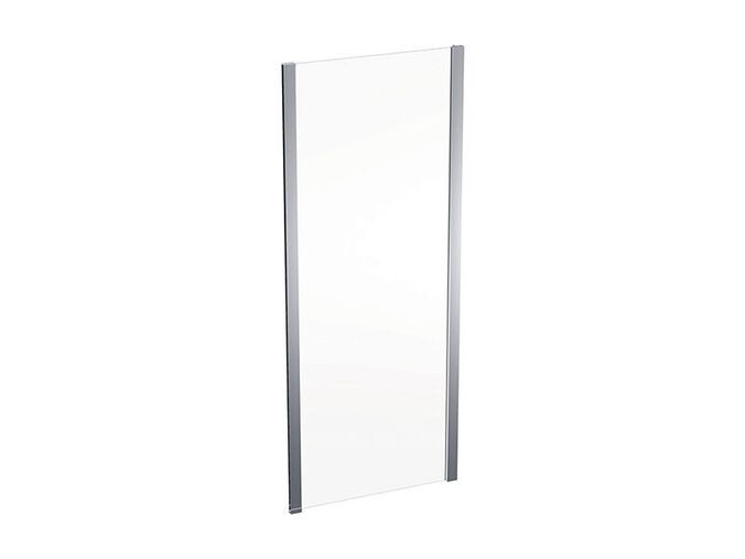 Geberit GEO boční stěna sprchy, 80x190 cm, sklo transparent, rám stříbřitá