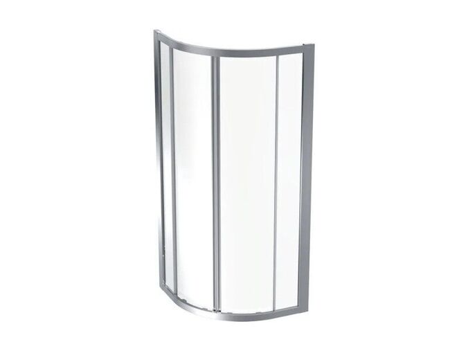 Geberit GEO čtvrtkruhový sprchový kout 80x80x190 cm, sklo transparent, rám stříbřitá
