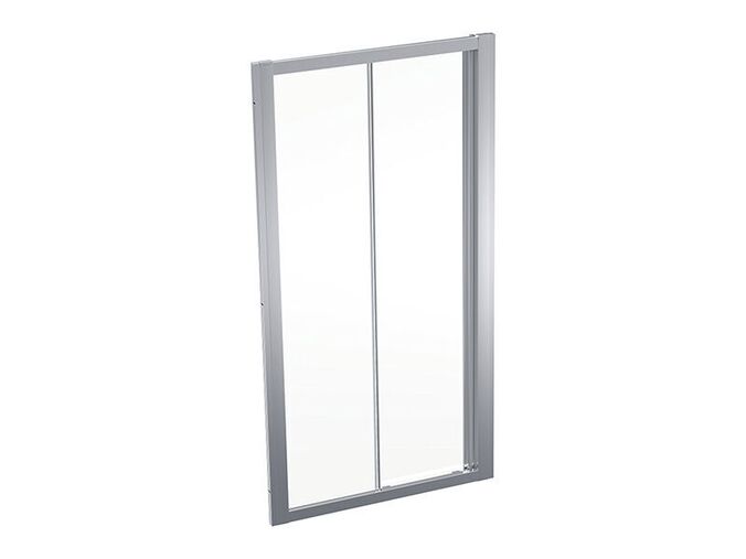 Geberit GEO posuvné dveře, 100x190 cm, sklo transparent, rám stříbřitá