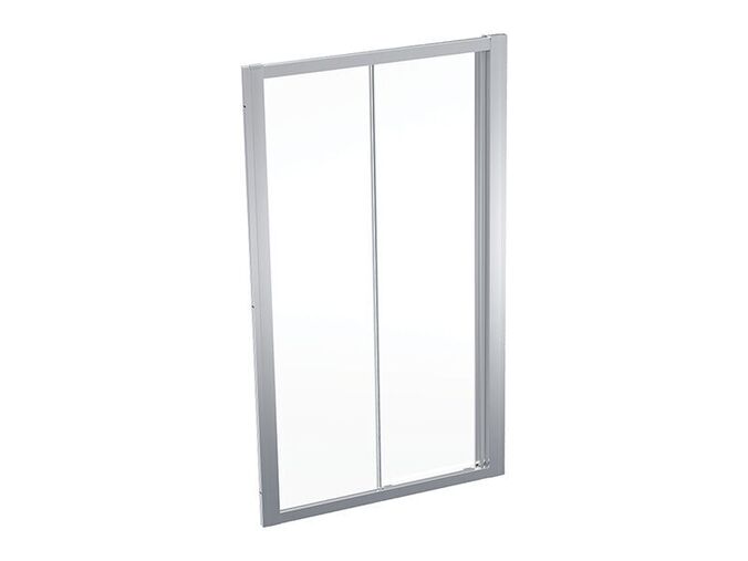 Geberit GEO posuvné dveře, 110x190 cm, sklo transparent, rám stříbřitá
