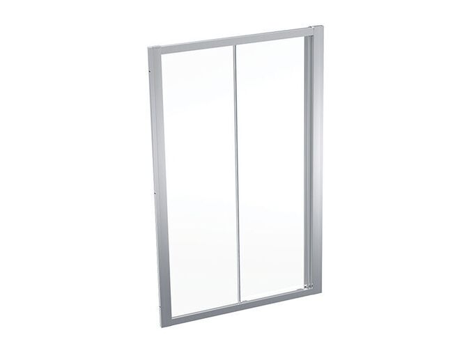Geberit GEO posuvné dveře, 120x190 cm, sklo transparent, rám stříbřitá