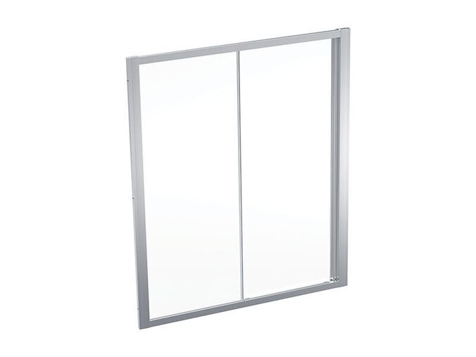 Geberit GEO posuvné dveře, 160x190 cm, sklo transparent, rám stříbřitá