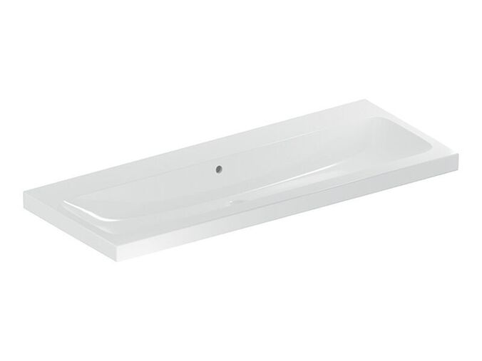 Geberit iCon umyvadlo 120x48 cm, bez otvoru pro baterii, s přepadem, KeraTect, bílá