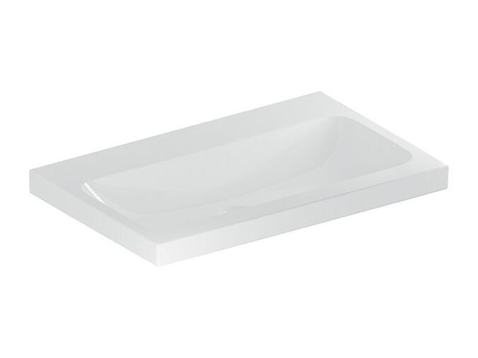 Geberit iCon umyvadlo 75x48 cm, bez otvoru pro baterii, bez přepadu, KeraTect, bílá
