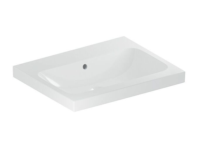 Geberit iCon umyvadlo 60x48 cm, bez otvoru pro baterii, s přepadem, bílá