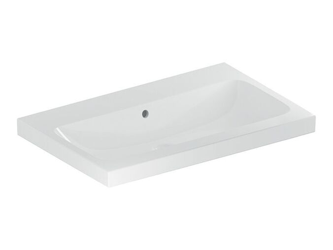Geberit iCon umyvadlo 75x48 cm, bez otvoru pro baterii, s přepadem, bílá
