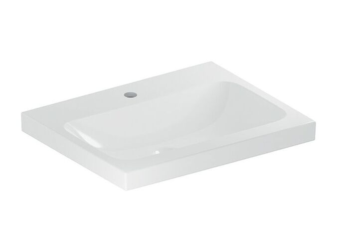 Geberit iCon umyvadlo 60x48 cm, s otvorem pro baterii, bez přepadu, bílá