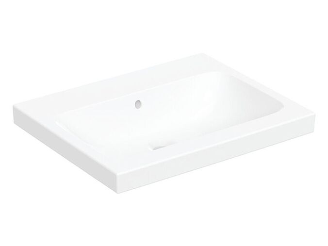Geberit iCon umyvadlo na desku, 60x48 cm, bez otvoru pro baterii, s přepadem, bílá