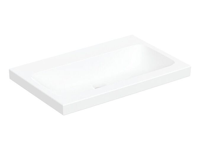 Geberit iCon umyvadlo na desku, 75x48 cm, bez otvoru pro baterii, bez přepadu, KeraTect, bílá
