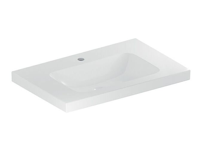 Geberit iCon umyvadlo 75x48 cm, s otvorem pro baterii, bez přepadu, KeraTect, bílá