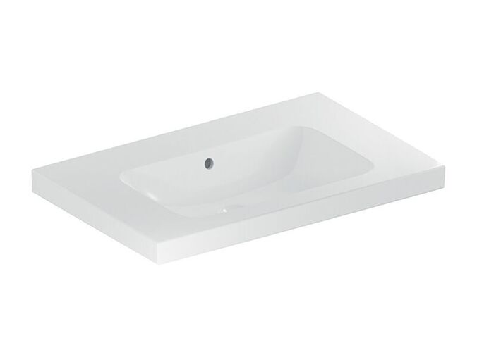 Geberit iCon umyvadlo 75x48 cm, bez otvoru pro baterii, s přepadem, KeraTect, bílá