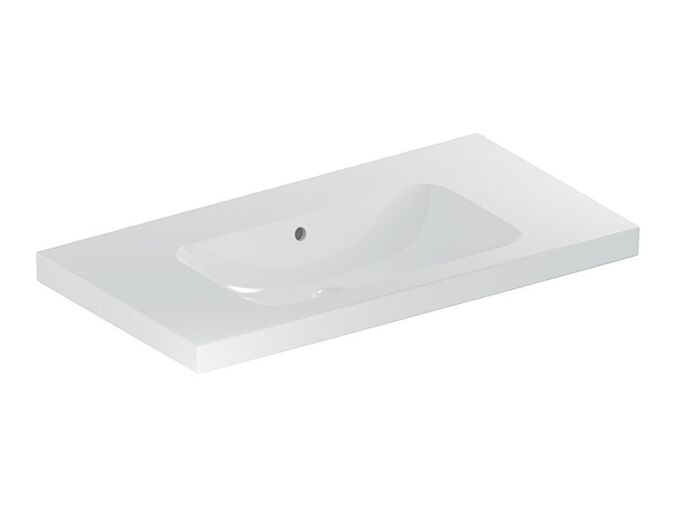 Geberit iCon umyvadlo 90x48 cm, bez otvoru pro baterii, s přepadem, KeraTect, bílá