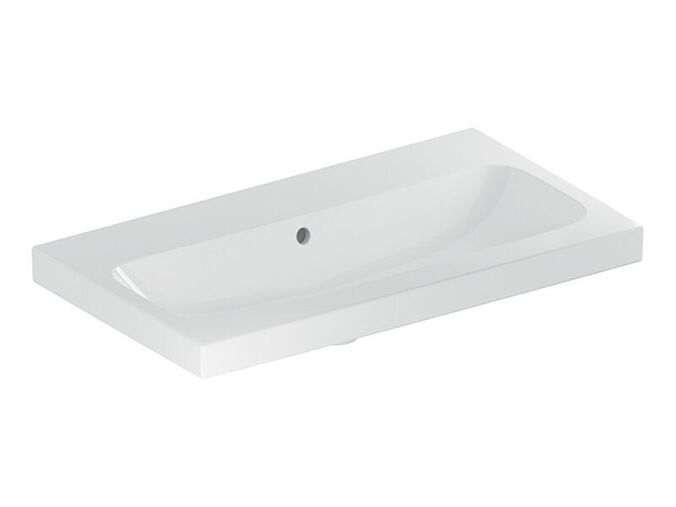 Geberit iCon umyvadlo, 75x42 cm, bez otvoru pro baterii, s přepadem, KeraTect, bílá