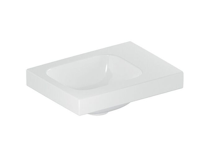 Geberit iCon umývátko, 38x28cm, bez otvoru pro baterii, bez přepadu, bílá