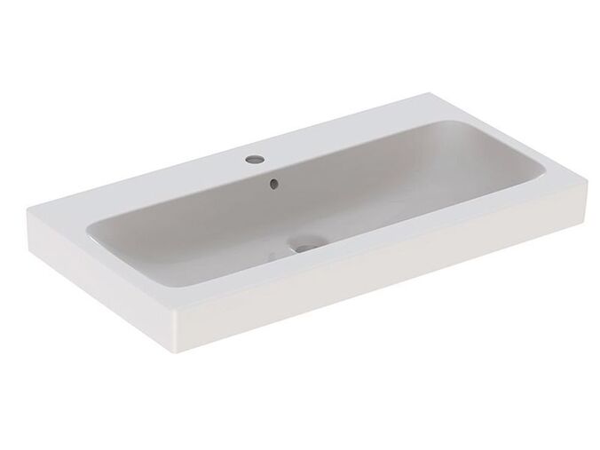 Geberit iCon umyvadlo na desku 90x48,5 cm, otvor pro baterii uprostřed, s přepadem, bílá
