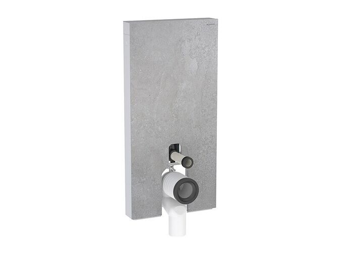 Geberit Monolith Plus sanitární modul pro stojící WC, 101 cm, spodní přívod vody, čelo kamenina, betonový vzhled