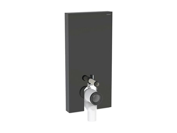 Geberit Monolith sanitární modul pro stojící WC, 101 cm, spodní přívod vody, čelo sklo černá