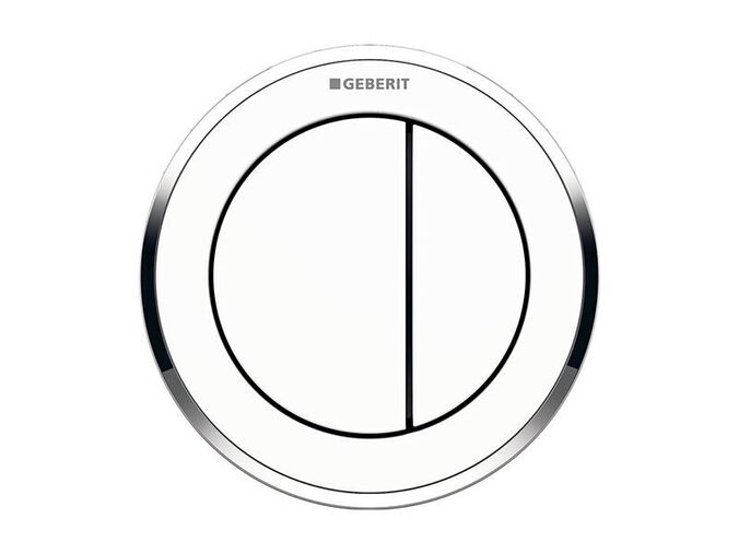 Geberit Typ 10 oddálené ovládání, pneumatické, pro 2 množství splachování, pod omítku, pro Sigma 8, bílá/chrom lesk