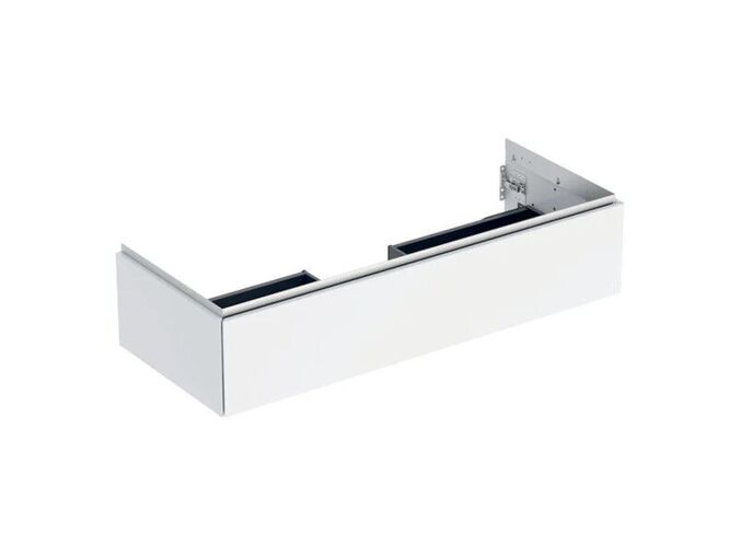 Geberit ONE skříňka pod umyvadlo s jednou zásuvkou, 118,4x47x26,6 cm, lakovaná s vysokým leskem, bílá