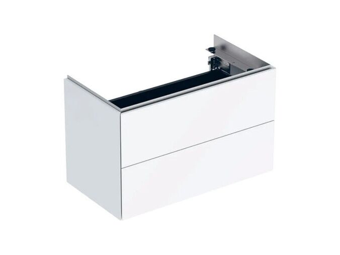 Geberit ONE skříňka pod umyvadlo se dvěma zásuvkami, zkrácené vyložení, 74,5x39,5x46,5 cm, lakovaná s vysokým leskem, bílá