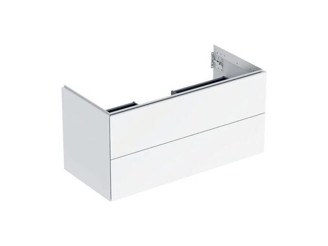 Geberit ONE skříňka pod umyvadlo se dvěma zásuvkami, 103,6x47x50,4 cm, lakovaná s vysokým leskem, bílá
