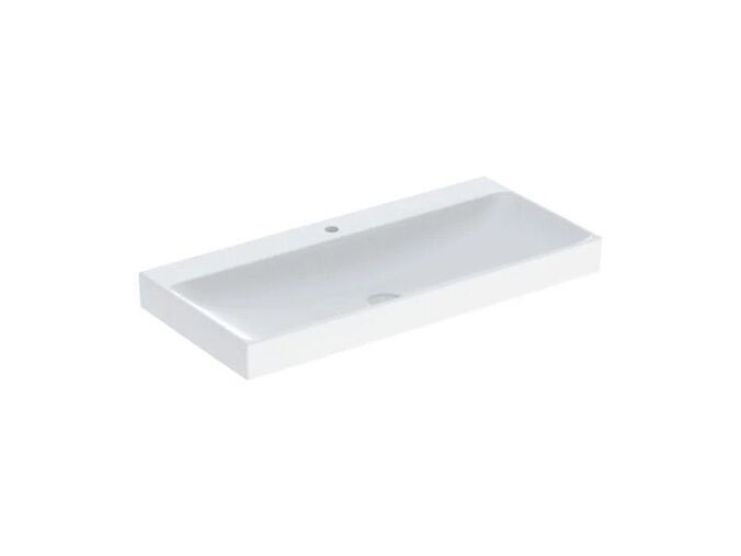 Geberit ONE umyvadlo 105x48 cm, otvor pro baterii uprostřed, bez přepadu, KeraTect, bílá