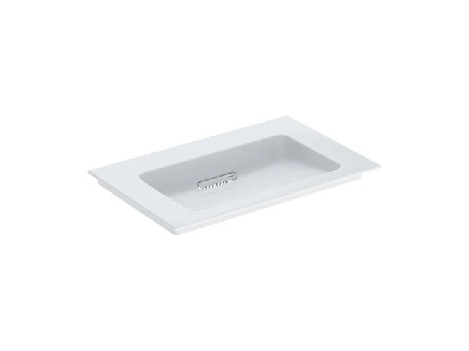Geberit ONE umyvadlo s krytem, 75x48 cm, bez otvoru pro baterii, bez přepadu, KeraTect, bílá