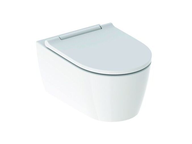 Geberit ONE závěsný klozet 54 cm, vč. sedátka, hluboké splachování, TurboFlush, KeraTect, bílá/bílá